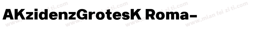 AKzidenzGrotesK Roma字体转换